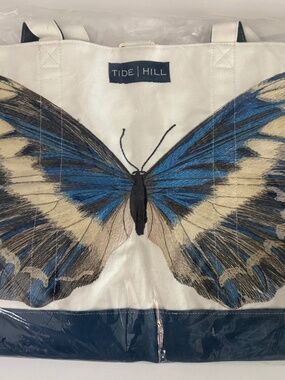 Tide Hill Canvas Embroidered Butterfly Tote